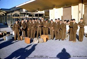 1256- Sidi-bel-abbes - Gare - Demobilisation 9e Hussards classe 57-2c